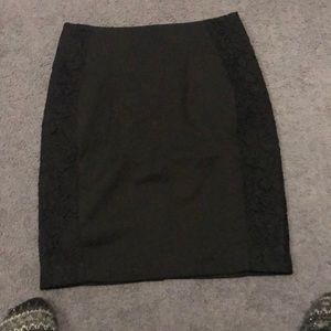 Black skirt with lace sides